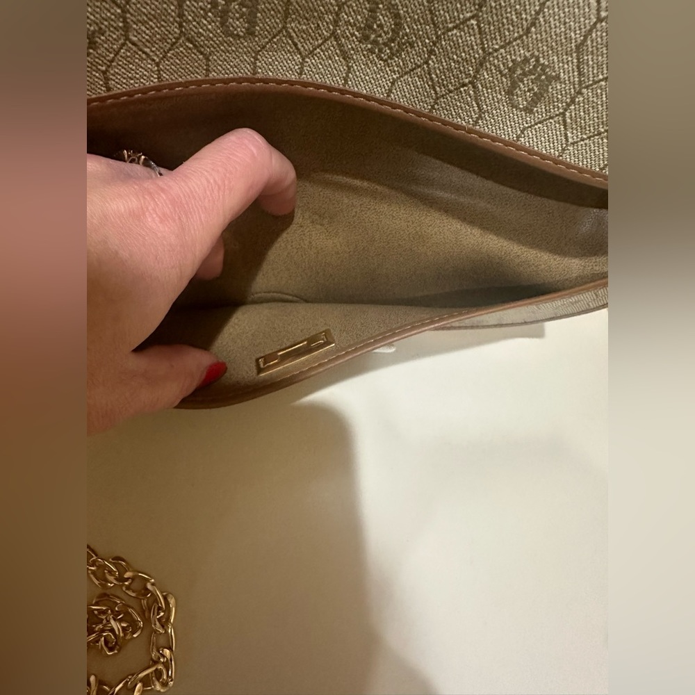Christian Dior Vintage, Honeycomb, Coated Canvas Pouch w/added unbranded chain - Picture 12 of 13